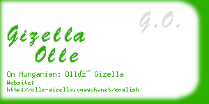 gizella olle business card